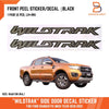 Ford Ranger PX Mk3 Wildtrak Side Door Decal Sticker (2018-2021)