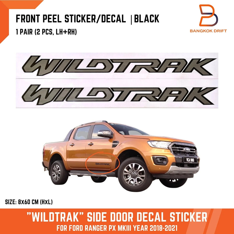 Ford Ranger PX Mk3 Wildtrak Side Door Decal Sticker (2018-2021)