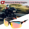 Motorcycle Goggles / 1 pair Red Lens Orange Black Frame Tri-acetel Cellulose PC