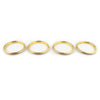 Audi A3 8V Stainless Steel Yellow Air Vent Outlet Ring Covers 4 x (2012-2019)
