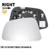 BMW 5 / 6 / 7 Series Right Heated Mirror Glass Replacement (2016-2019)