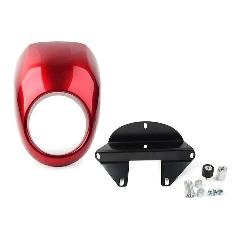 Harley Sportster Dyna XL Red Front Headlight Fairing Mask Cover (2004-2023)