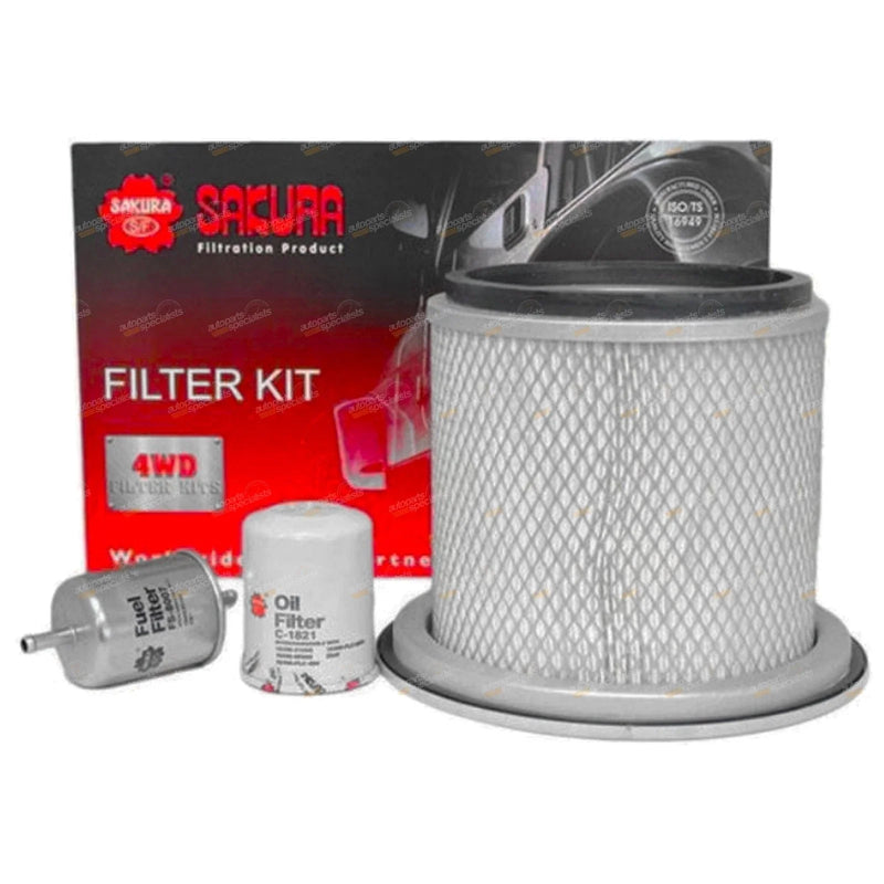 Nissan Oil Air Fuel Filter Service Kit - 4.5L TB45E Patrol GU (1997-2001)