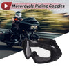 1 x Motorcycle Riding Goggles Clear Lens Black Frame PC Cycling Sunglasses