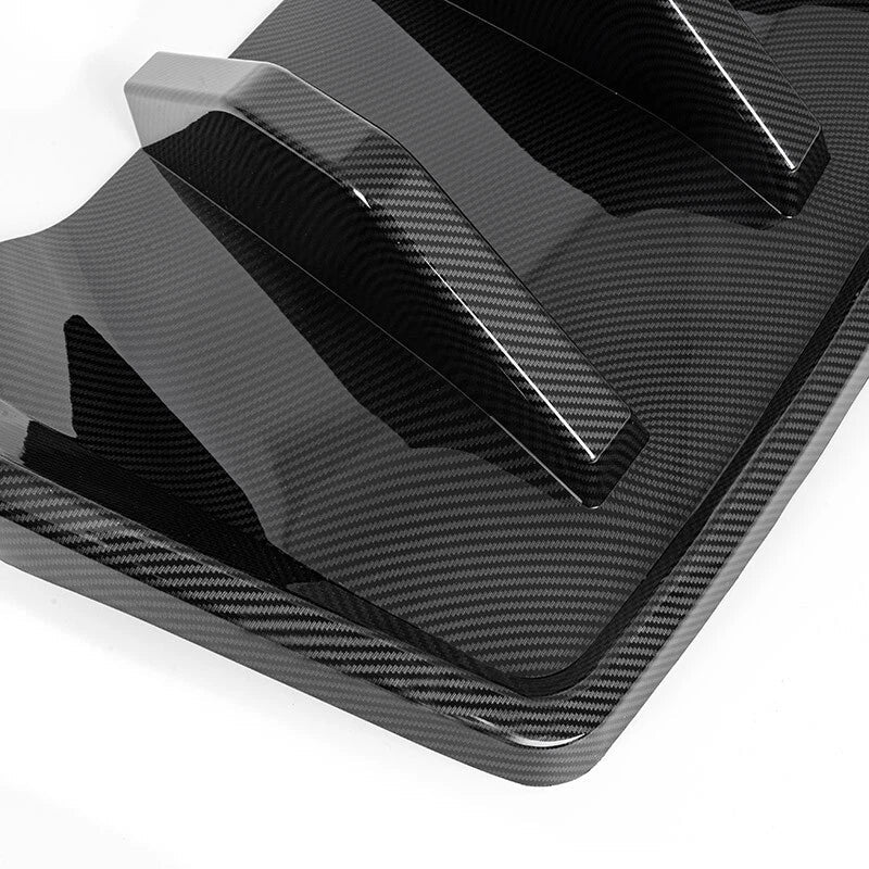 Corvette C7 Z06 (2014-2019) Carbon Black 2 x Big Fin Rear Bumper Diffuser Lip Kit