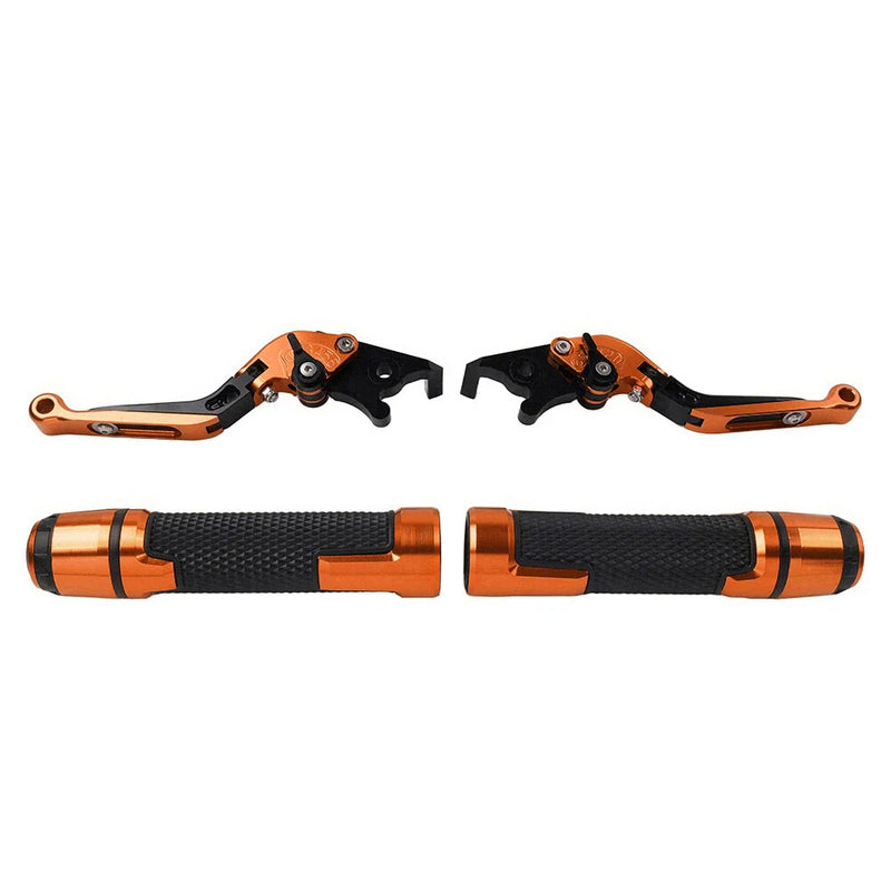 Speed Triple 1050 Orange Extendable Brake Clutch Levers Grips Set (2005-2015)