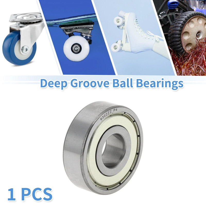 Scooter Skateboard Wheel Deep Groove Ball Bearings P4 15x42x13mm