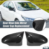 Toyota Corolla Rearview Mirror Cover Overlay Black Carbon Fiber (14-18)
