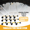 Motorcycles 12 Pcs Tire Valve Stem Universal Gold Tone