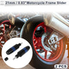 Make Model 8mm Aluminum Alloy Motorcycle Slider Frame 2 Pcs Blue
