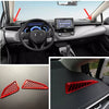 TOYOTA COROLLA 2 x Dashboard Air Vent Cover Trim Bright Red (2019-2022)