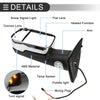 Dodge Ram 1500 2500 2009-2018 with Lights - Silver Tone 2 x Tow Mirrors