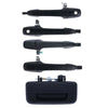 Ford Ranger 5pc FRONT, REAR & TAILGATE Door Handle Outer Black (2011–2015)