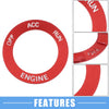 Dodge Challenger 2015-2024 Aluminum Red Engine Start Button Sticker