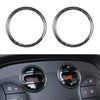 Fiat 500 2011-2019 Carbon Fiber Air Condition Switch Knob Trim Cover Ring