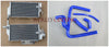 Honda CR250 CR250R Aluminum Radiator + Blue Y Silicone Hose (2005-2007)