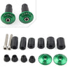 Dirt Bike Motor Green CNC 7/8" Handlebar End Weights Grips Cap Plugs