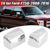 Ford F250 F350 2 x Chrome Upper Towing Mirror Cover Caps (2008-2016)