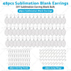 48PCS Double-Sided MDF Rugby Earrings with Hooks & Jump Rings