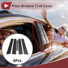 Nissan March Black Carbon Fiber Door Pillar Window Trim (2010-2015)