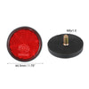 Motorcycle 2 x M6x1.0 Red Universal Screw Mount Round Warning Reflector