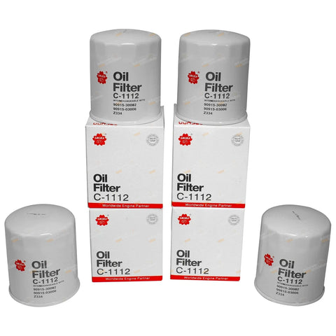 Courier PE WL 2.5L Diesel Ute 4 x Oil Filters (1990-2000)