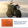 Motorcycle Registration Plate Holder Bracket 26x10 mm Orange Aluminum Alloy