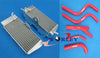 Honda CR250 CR250R Aluminum Radiator & Red Hose (1985-1987)