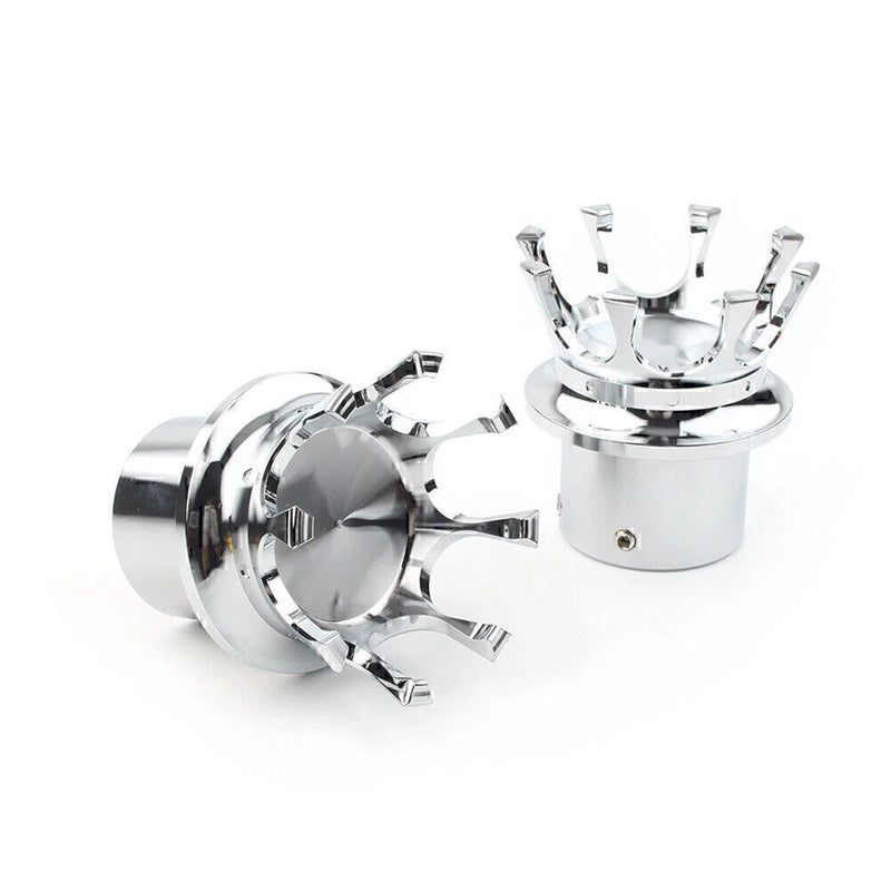 Harley XL 1200 Dyna Touring Front Axle Nut Cover Silver Bolt Cap (2004-2023)