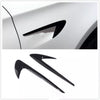 Mercedes Benz C / E / S Class 2 x Gloss Black Side Air Vent Fender Trim (2014-2021)