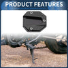 1 Set Motorcycle Kickstand Pad Aluminum Alloy Black