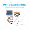 Car 1/2" Digital LED Turbine Gauge Kerosene Fuel Water Flow Meter