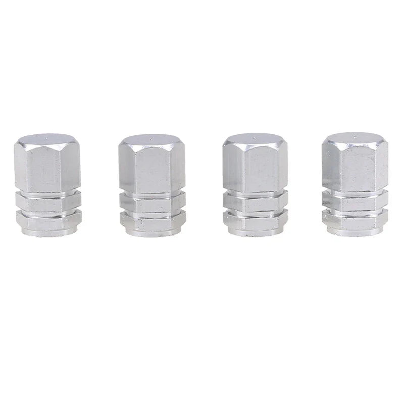 Car Truck SUV Bike 4 x Durable Aluminum Tire Valve Air Dust Cover Caps