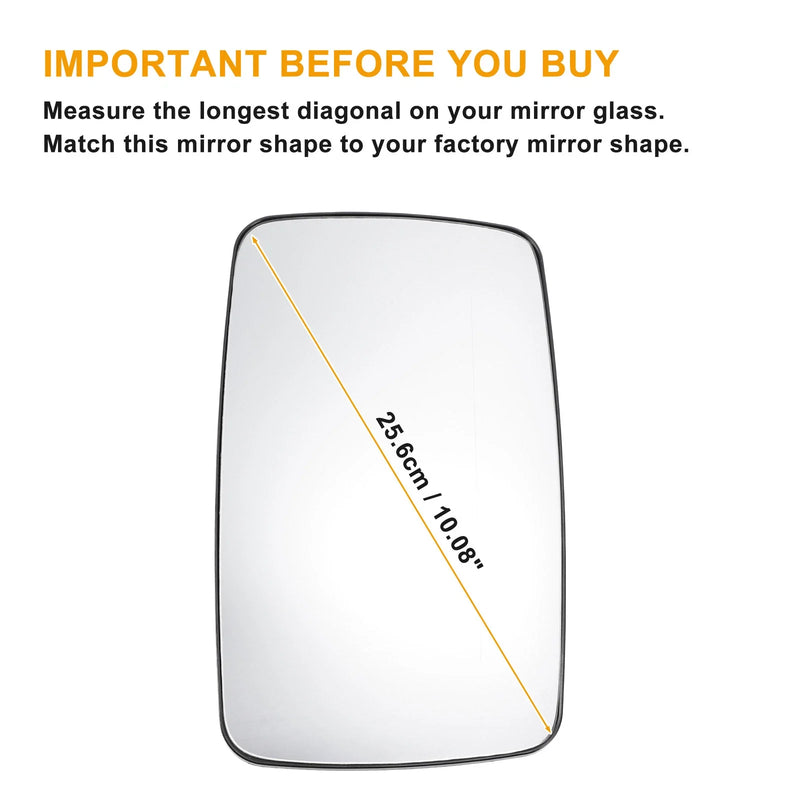 Mercedes Sprinter Right Upper White Mirror Glass with Back Heated (1995-2006)