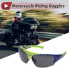 Make Model 1 Pc Motorcycle Riding Goggles Gray Lens Blue Green Frame UV400