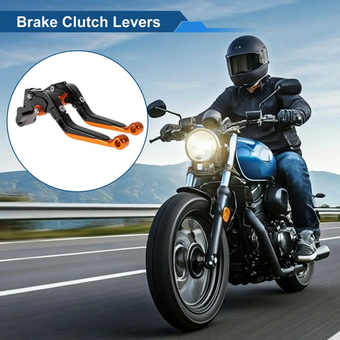 Kawasaki NINJA650R Black Orange Adjustable Short Long Brake Clutch Lever