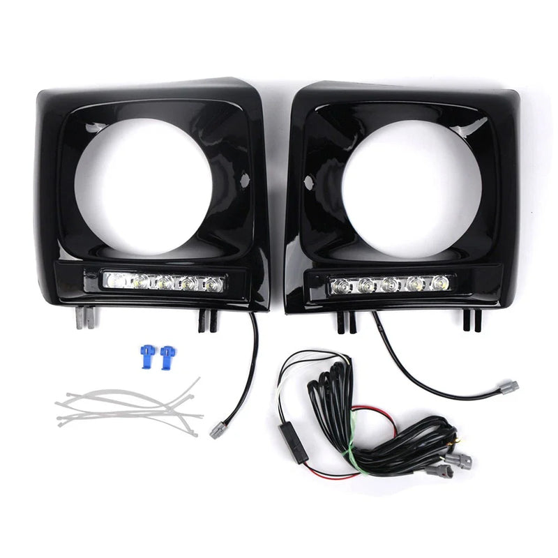 Benz G-Class Daytime Running Lights Bezel Glossy Black (1990-2018)