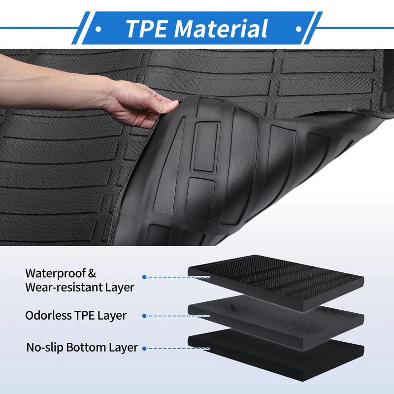 Mazda CX-90 2024-2025 6-8 Seats Black TPE Cargo Liner Rear Trunk Mat