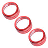 Acura Integra 3 x Red AC Switch Knob Ring Cover Trim (2023)