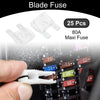 Cars Boats Trucks RVs Motorcycles Maxi Fuse 80A, 25 Pcs Blade Fuse