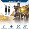23 x 23 mm Motorcycle Hand Grips Cover Aluminum Alloy Titanium Tone 1 Pair