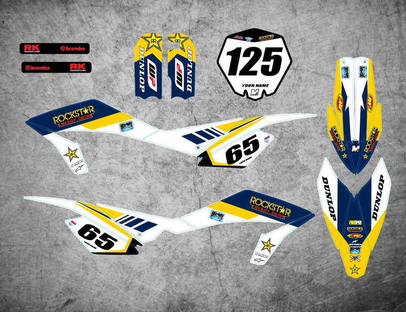 Husqvarna 65 (2012-2015) Nimble Style Stickers Custom Graphics Full Kit
