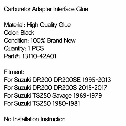 Suzuki DR200 DR200SE TS250 Savage Intake Manifold Carburetor (1969-1979)