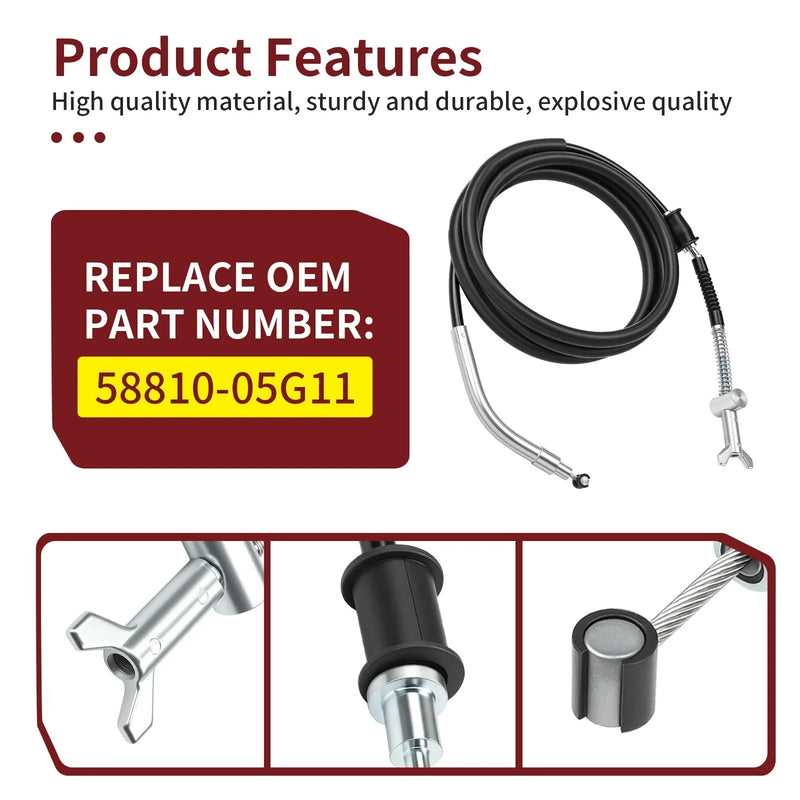 Suzuki Ozark 250 LTF250 2007-2009 / 2012-2014 Rear Park Hand Brake Cable