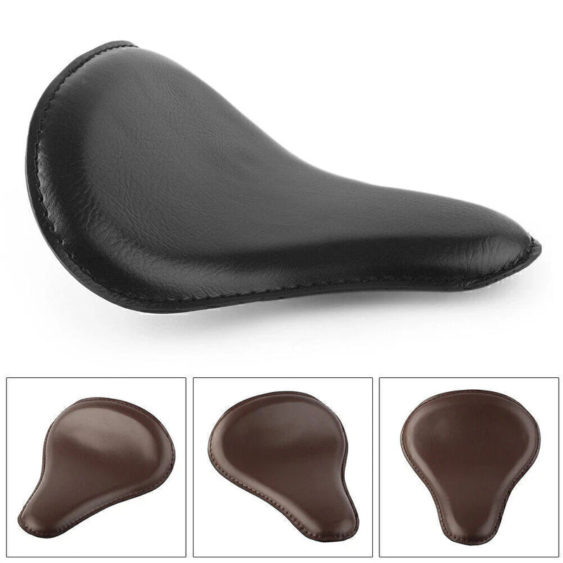 Harley Bobber Chopper 13.5"x12" Solo Slim Black Large Leather Seat