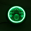Motorcycle 6.5" Headlight Hi/Lo w/ Green Halo (Universal)