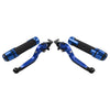 BMW F650GS Blue Brake Clutch Lever Handlebar Grip Set (2002-2007)