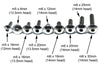 Motorcycle Fairing 2 x m5/m6 Stainless Button Head Screws