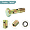 Motorcycle 2 x Sets M8x1 32mm 4-Hole Hollow Bolt Screws with Washer