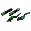 Kawasaki ZX14R Green Extendable Brake Clutch Levers & Handlebar Grips